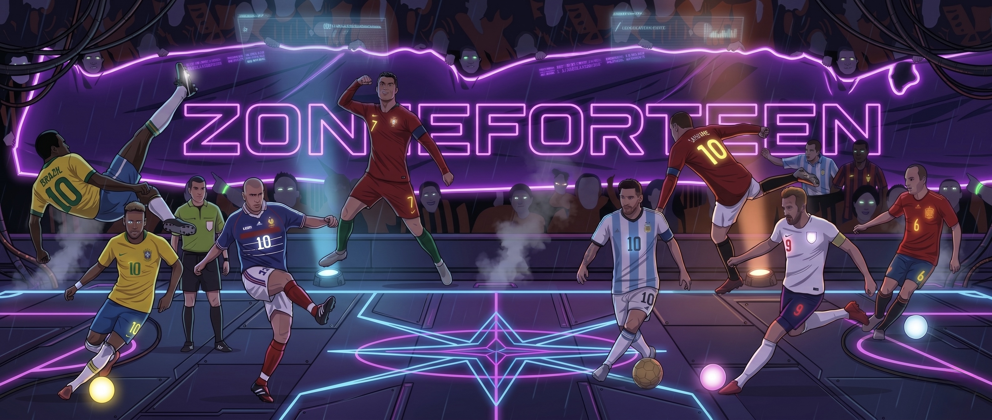 World Cup star players in Zone14 kits